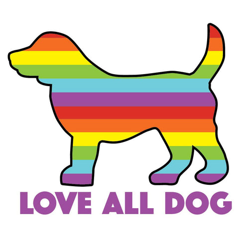 Love All Dog Sticker