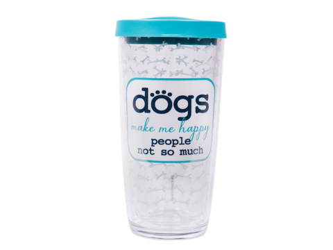 Dogs Make Me Happy People Not So Much - 16 Oz Thermal Cup
