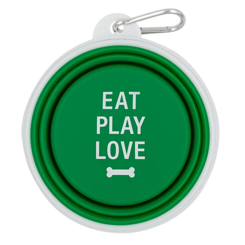 Eat Play Love Silicone Dog Bowl