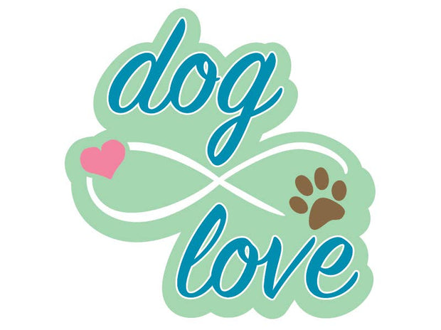 Dog Love (w/Infinity Symbol) 3" Decal