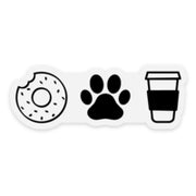 Donuts Dogs Coffee Clear Sticker