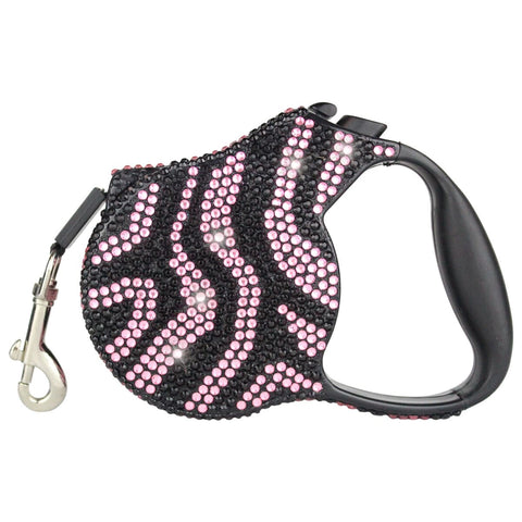Crystal Retractable Leash - Multiple Colors Available