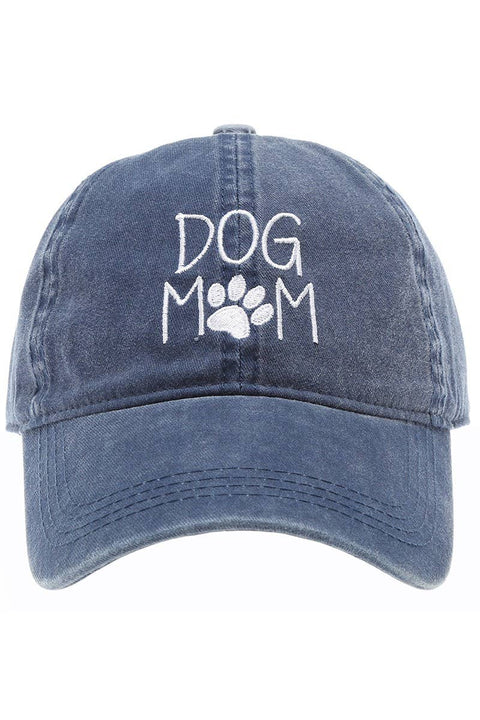 Fashion City - DOG MOM Embroidered Cotton Baseball Caps Dad Hat