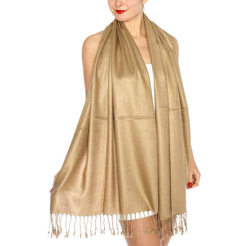 SERENITA - Cashmere feel wedding solid pashmina shawl wrap scarf