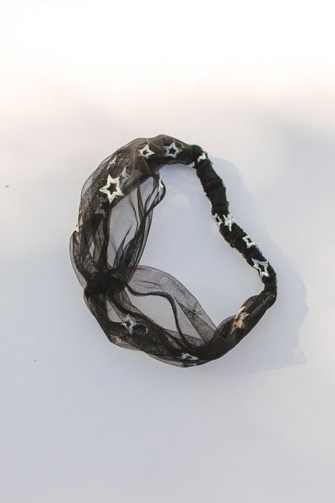 Space 46 Wholesale - Sheer Gold Star Tulle Headband
