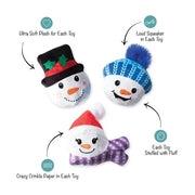 3 Piece Small Dog Toy Set Snow Excited!